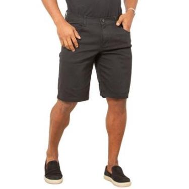 Imagem de Bermuda Masculina Jeans c/ Elastano Preta Casual Confort-Masculino