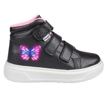 Imagem de Tênis de Led Infantil Pampili XP 24 736.057 Borboleta Cano Médio Cor:;Tamanho:25;Genero:Feminino-Feminino