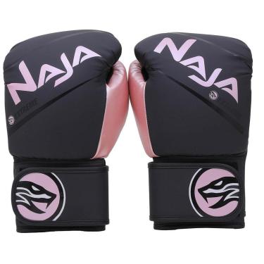 Imagem de Luva Naja Extreme Boxe e Muay Thai Luva - Preto/Rosa Gold-Feminino