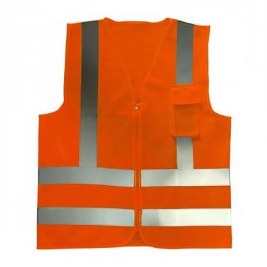 Imagem de Colete Refletivo Poliéster Com 1 Bolso Laranja EEG - Unica Unico - Vol