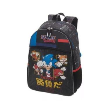 Imagem de Kit Mochila e Lancheira Sonic The Hedgehog Pacific 989F04, Único, Pret