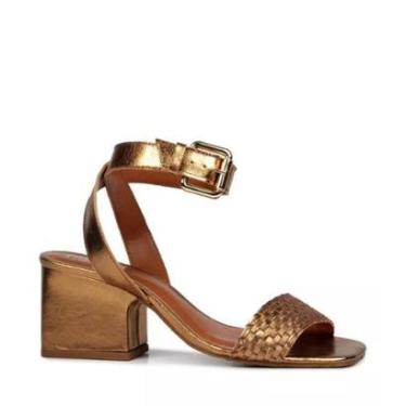 Imagem de Sandalia Orcade Salto Cartagena Metalizado Bronze-Feminino