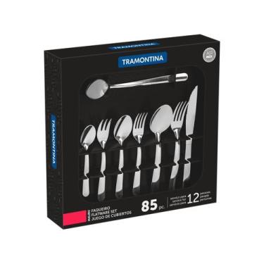 Imagem de Jogo de Talheres 85 Peças Tramontina Malibu 23798042 Inox, Inox, 85