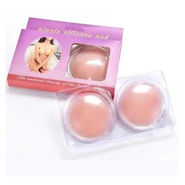 Imagem de Kit 2 Protetores Tapa Mamilos Silicone Adesivo Reutilizável Nipple Sil