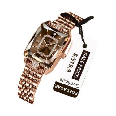 Imagem de Relógio De Pulso Feminino Luxuoso E Elegante À Prova d'Água POEDAGAR E