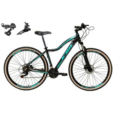 Imagem de Bicicleta Feminina Aro 29 Ksw Mwza Alumínio 24v Câmbios Shimano Freio a Disco Garfo Sus...