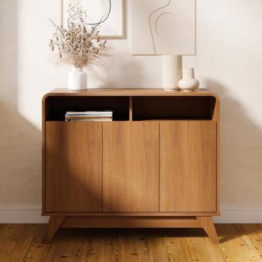 Imagem de Buffet Aparador 95cm 3 Portas Orgânico Marlo Nature Z56 - Mpozenato