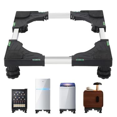 Imagem de I'SMARTMOON Mini suporte de geladeira, base elevada ajustável, mini suporte de geladeira, plataforma de árvore de Natal, suporte de pedestal, suporte de lavadora e secadora de 4 pés fortes, base para