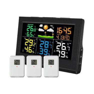 Imagem de Estação Meteorológica Sem Fio De 8 Canais Com 3 Sensores, Alcance De 1