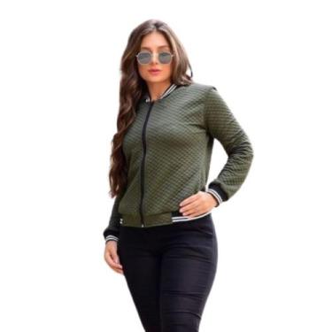 Imagem de Jaqueta Feminina Bomber BlusadeFrio com Ziper Inverno Casaco - Donna M