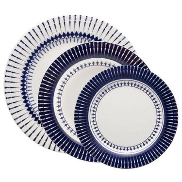 Imagem de Jogo Pratos Rasos Fundos e Sobremesa 24 Peças Biona Colb Oxford Cerâmi