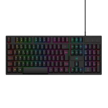 Imagem de Teclado Gamer Dazz GTE1000 Rainbow, Anti Ghosting, ABNT2, USB, Preto - 62000177-Unissex