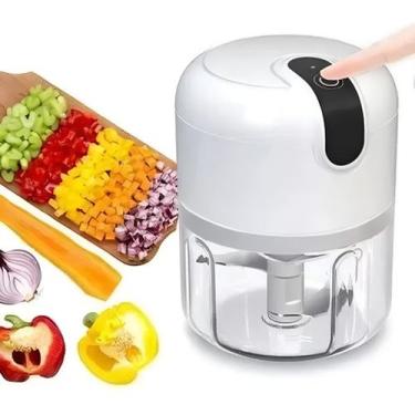 Imagem de Mini Processador Triturador Moedor Alho Legumes Elétrico - DS ELETRONI