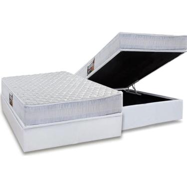 Imagem de Cama Box Baú Casal: Colchão Anatômico Herval Ag65 Frontier + Base Crc Linhão White (138...
