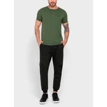 Imagem de Calça Jogger Enfim 1000123532 Masculina Bolsos Cargo Sarja T. 40/48-Masculino