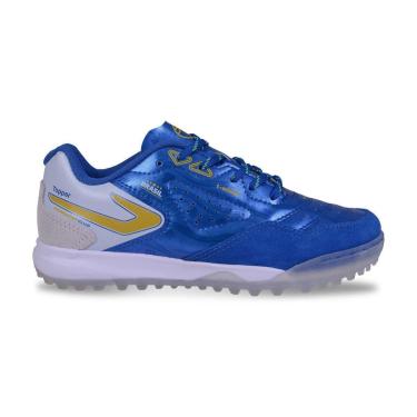 Imagem de Chuteira Topper Dominator Club V 82 Society Azul Branco Masc-Masculino