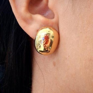 Imagem de Brinco Oval Folheado A Ouro - FAMA FOLHEADOS