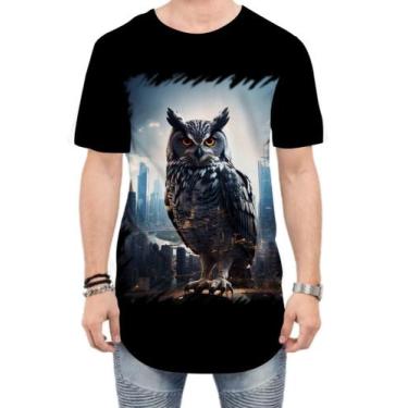 Imagem de Camiseta Longline Coruja Metropolitana Design 1 - Kasubeck Store®, GG