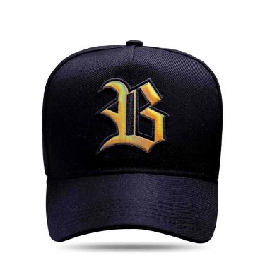 Imagem de Boné BLCK Brasil Aba Curva Snapback Logo Holografic Dourado