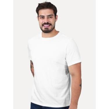 Imagem de Camiseta Ellus Masculina Pima Cotton Mirror Classic Branca-Masculino