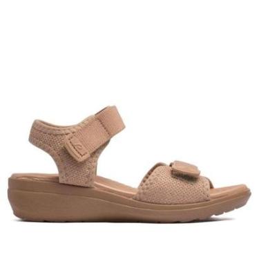 Imagem de Sandália Feminina Pegada Papete em Tecido Bege-Feminino
