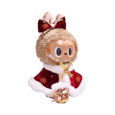 Imagem de Boneca Labubu De 38cm Com Roupa De Natal, Conjunto De Vestido E Suéter