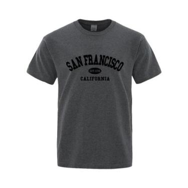 Imagem de Camiseta Masculina Oversized De Verão San Francisco Est. 1776 Califórn