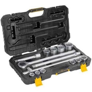 Imagem de Jogo de soquetes estriados encaixe 3/4" 22mm a 50mm com 14 peças VONDE