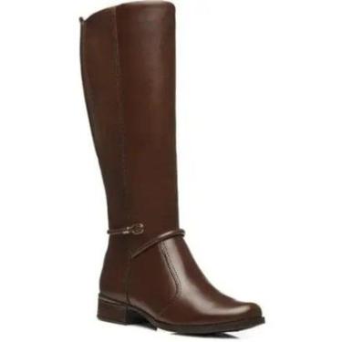 Imagem de Bota Feminina Cano Longo Montaria Pegada - Marrom/Pinhão-Feminino