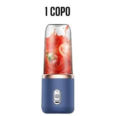 Imagem de Espremedor Elétrico Mini Liquidificador Portátil Suco Alimento Mistura