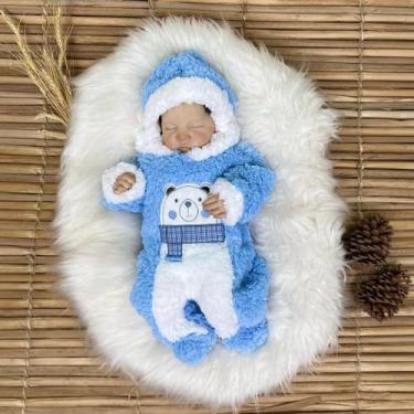 Imagem de Macacão ted bebê quentinho inverno - Moleka Sapeka, Azul, P