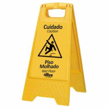 Imagem de Placa sinalizadora piso molhado 31833 / un / nobre