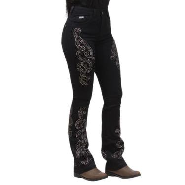 Imagem de Calça Jeans Feminina Preta Os Vaqueiros 36382, 48