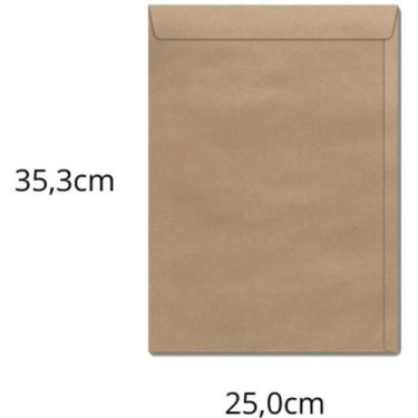 Imagem de Envelope Saco Natural 250X353 80GRS. KN 35 CX.C/250 - SCRITY