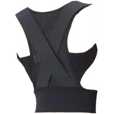 Imagem de Cinta Colete Corretor Postura Coluna Lombar Tipo X - OEM, PP, Preto