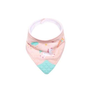 Imagem de Babador Bandana Buba Com Mordedor Magic Unicórnio Rosa, Único, Rosa