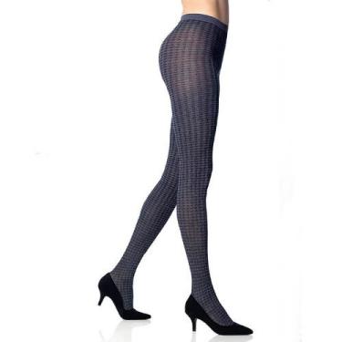 Imagem de Meia Calça Fio 70 Lupo 05815-001 Pied-de-Poule, P, Canela