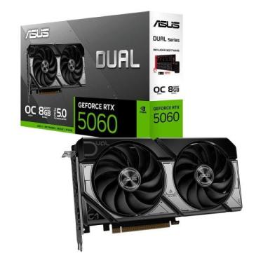 Imagem de Placa de Vídeo ASUS DUAL RTX 5060 O8G NVIDIA GeForce, 8GB GDDR7, 2565M