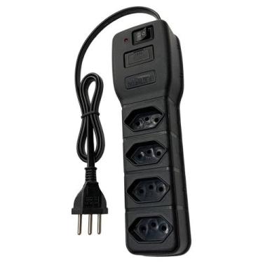 Imagem de Filtro De Linha 4 Tomadas Bivolt Leonora 74723, Preto