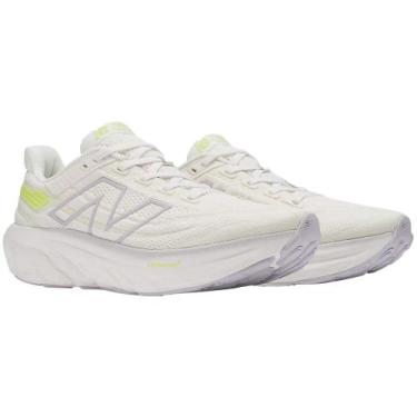 Imagem de Tênis New Balance Fresh Foam X 1080v13 Feminino, Branco, Verde fluor, 