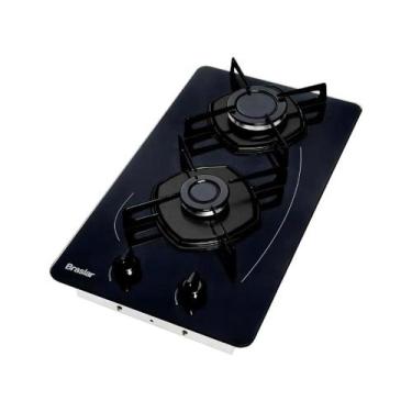 Imagem de Cooktop Braslar Pop 2 Bocas a Gás Mesa de Vidro Acendimento Automático