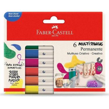 Imagem de Marcador Multimark Multisuperfície MMES106ZF 6 Cores - Faber Castell -