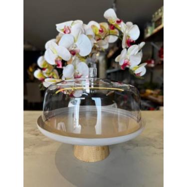 Imagem de Boleira com cupula e pé 25cm lume preto fechado - Ou