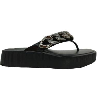 Imagem de Tamanco Feminino FlatForm Casual Dia a Dia com Corrente Petite Jolie P