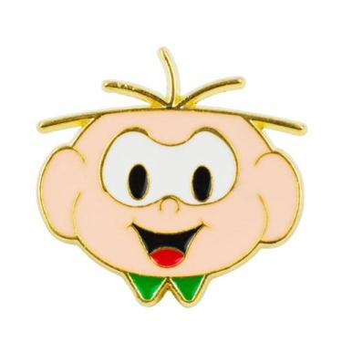 Imagem de Broche Metal Rosto Cebolinha 3x3cm - Turma Da Mônica - Taimes