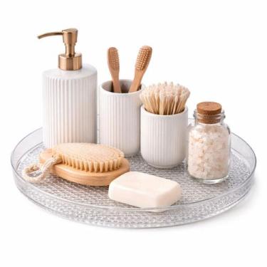 Imagem de Bandeja Redonda de Luxo Decorativa Multiuso Flexível 30cm - Wari