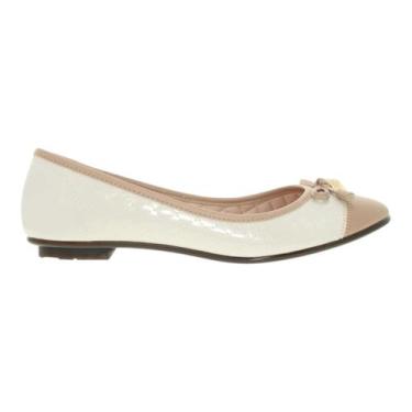 Imagem de Sapatilha moleca feminina bico redondo casual 5027.1407 off white, Off