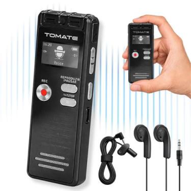 Imagem de Gravador De Voz Profissional Portátil Digital Tomate Mt559 Preto