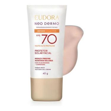 Imagem de Protetor Solar Facial Com Cor Eudora Neo Dermo Fps70 - Cor 1