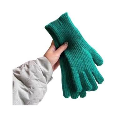 Imagem de Luvas Femininas De Inverno Com Tela Sensível Ao Toque, Dedos Completos